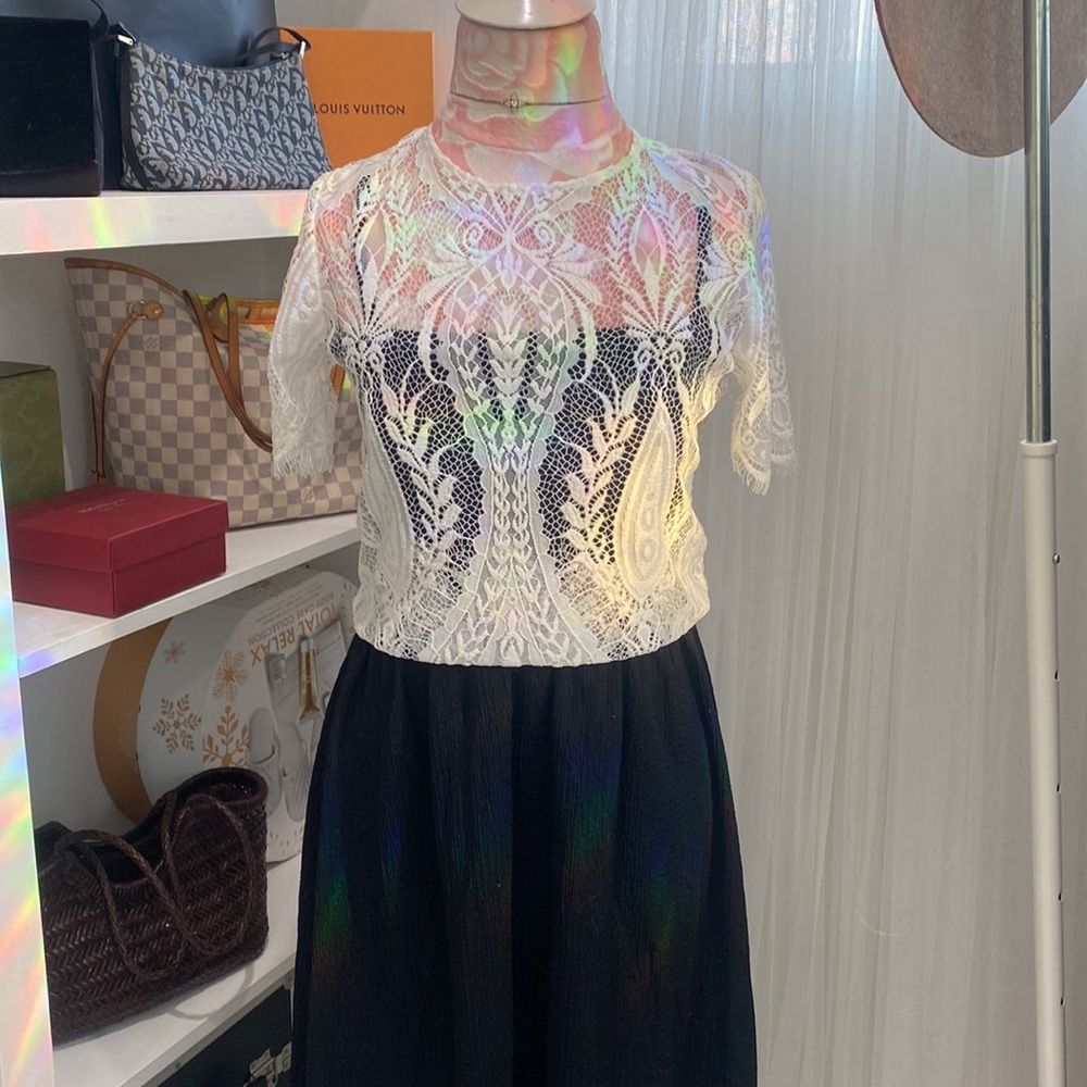 Zara Cream Lace Top Size M